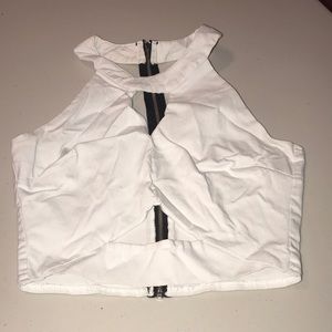 Charlotte Russe Zippered Back Halter Top